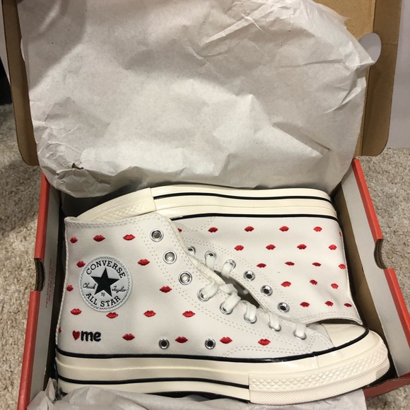 Converse hi top Crafted with love Valentines Day limited edition sneakers - Picture 7 of 14
